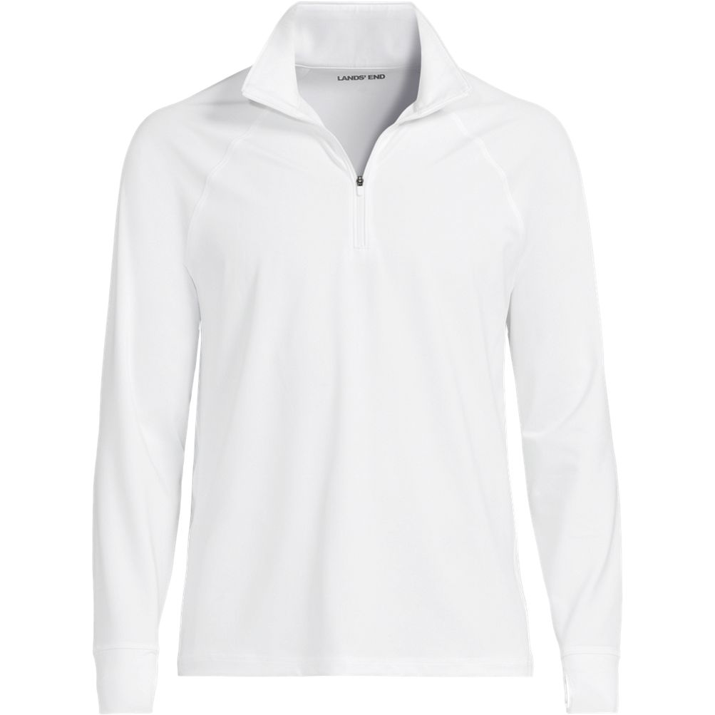 Mat‼️MURRAL Dipsacus shirt (White) Men's SunShade UPF 50 Cooling Quarter Zip Mock Neck Rash Guard