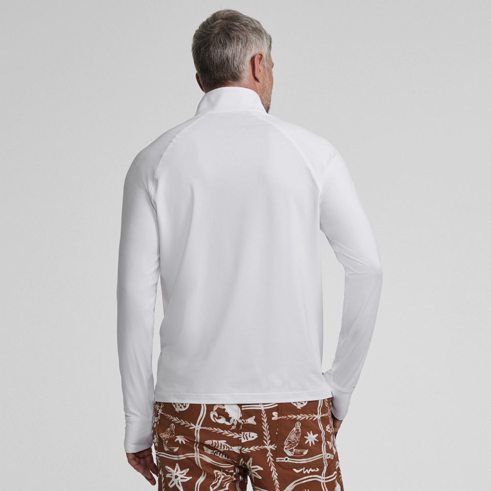 Men's SunShade UPF 50 Cooling Quarter Zip Mock Neck Rash Guard
