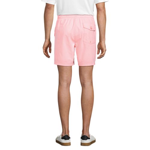 Men's 7" Seersucker Beach to Boardwalk Pull On Shorts, Back