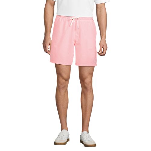 Men's 7" Seersucker Beach to Boardwalk Pull On Shorts, Front