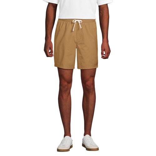  Lands' End Seersucker-badeshorts Mit Hydroliner, 18 Cm, Herren, Größe:52-54 Regular, Braun, Elasthan/polyester-mischung, By Lands' End 