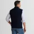 Men's Washable Merino Full Zip Sweater Vest, Back