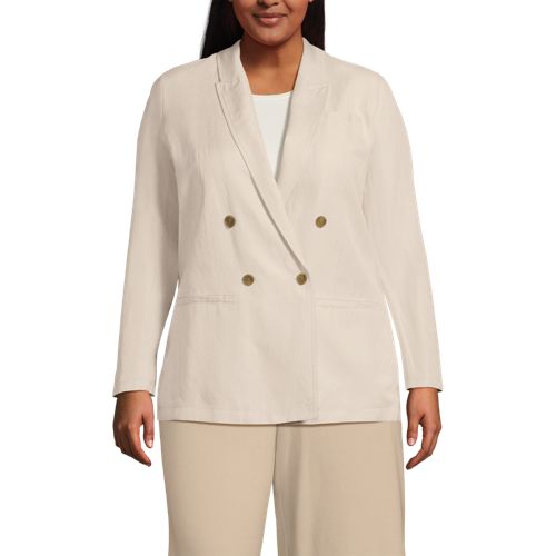 Women's Linen Double Breasted Blazer - image 3