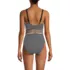 Women's Crochet Square Neck High Leg One Piece Swimsuit, Back