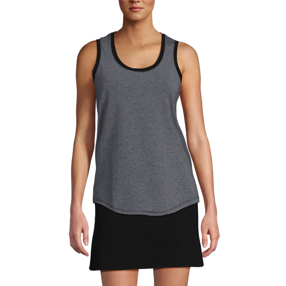 Women's Sleeveless Power Performance Scoop Neck Curved Hem