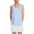 Women's Petite Sleeveless Power Performance Scoop Neck Curved Hem Tunic Tank, Front