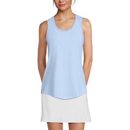 Women's Sleeveless Power Performance Scoop Neck Curved Hem Tunic Tank - image 2