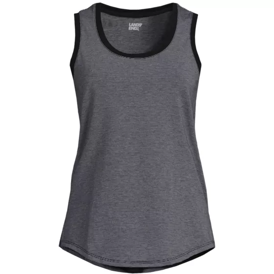 Women's Sleeveless Power Performance Scoop Neck Curved Hem Tunic Tank - primary