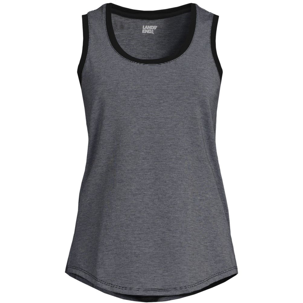 Women's Sleeveless Power Performance Scoop Neck Curved Hem