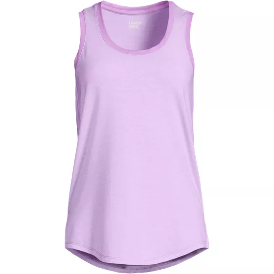 Women's Sleeveless Power Performance Scoop Neck Curved Hem Tunic Tank - primary