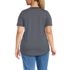 Women's Plus Size Short Sleeve Power Performance Scoop Neck Curved Hem Tunic Tee, Back
