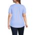 Women's Plus Size Short Sleeve Power Performance Scoop Neck Curved Hem Tunic Tee, Back
