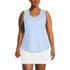 Women's Plus Size Sleeveless Power Performance Scoop Neck Curved Hem Tunic Tank, Front