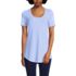Women's Short Sleeve Power Performance Scoop Neck Curved Hem Tunic Tee, Front
