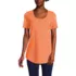 Women's Short Sleeve Power Performance Scoop Neck Curved Hem Tunic Tee, Front