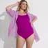 Women's Plus Size Macrame Tankini Top, alternative image