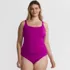 Women's Plus Size Macrame Tankini Top, Front