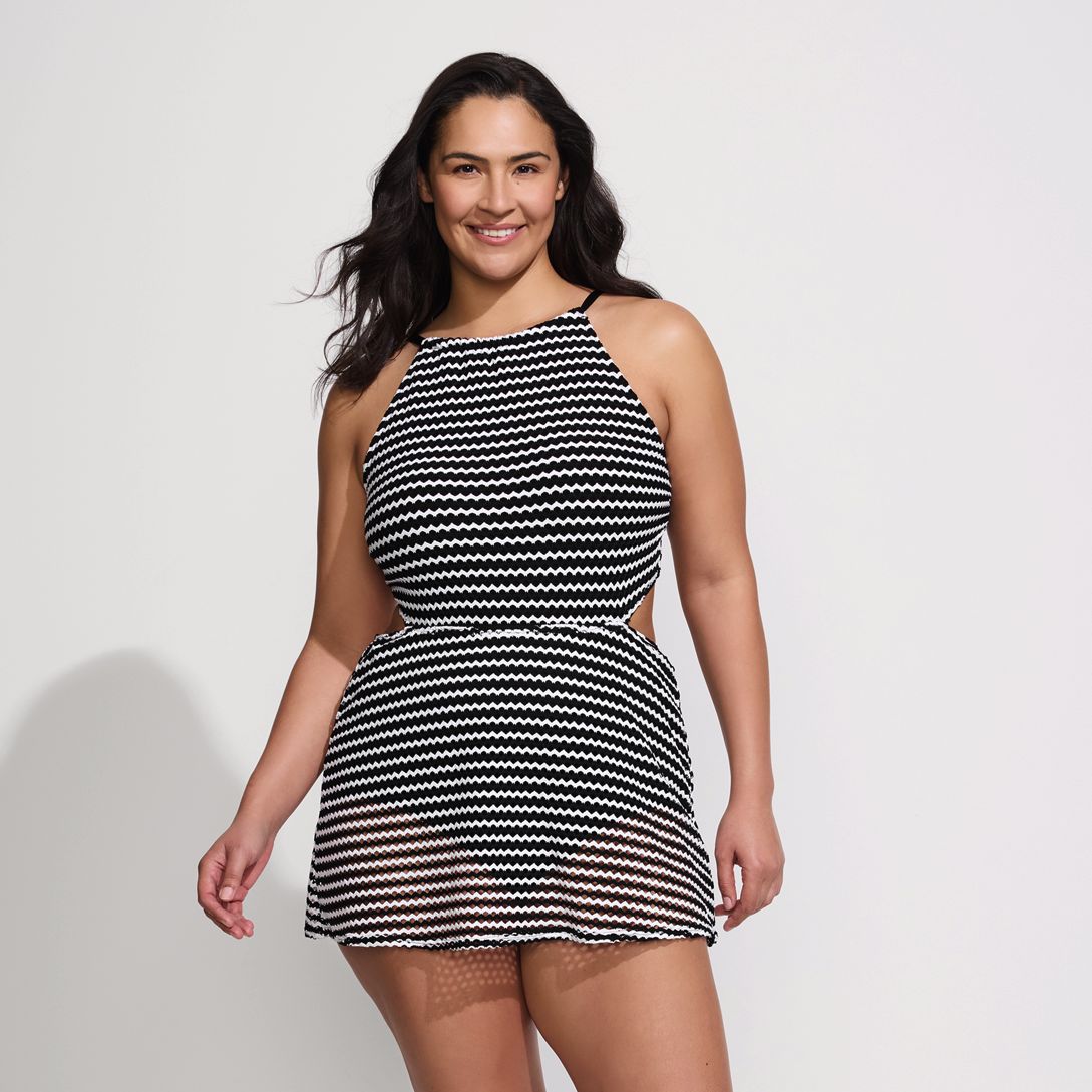 Women's Crochet Monokini Swim Dress Swimsuit