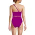 Women's Macrame One Shoulder High Leg One Piece Swimsuit, Back