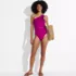 Women's Macrame One Shoulder High Leg One Piece Swimsuit, alternative image