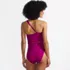 Women's Macrame One Shoulder High Leg One Piece Swimsuit, Back