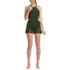 Women's Crochet Monokini Swim Dress Swimsuit, Front