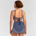 Women's Crochet Monokini Swim Dress Swimsuit, Back