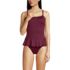 Women's Sculpting Suit Ruffle Bandeau One Piece Swimsuit, alternative image