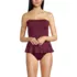 Women's Sculpting Suit Ruffle Bandeau One Piece Swimsuit, Front