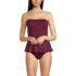 Women's Sculpting Suit Ruffle Bandeau One Piece Swimsuit, Front
