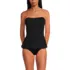 Women's Sculpting Suit Ruffle Bandeau One Piece Swimsuit, Front
