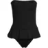 Women's Sculpting Suit Ruffle Bandeau One Piece Swimsuit, Front