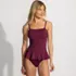 Women's Sculpting Suit Ruffle Bandeau One Piece Swimsuit, alternative image