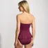 Women's Sculpting Suit Ruffle Bandeau One Piece Swimsuit, Back
