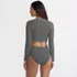 Women's Crochet Long Sleeve Bikini Top and High Waisted Bottoms Swimsuit Set, Back