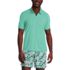 Men's UPF 50 Short Sleeve Johnny Collar Polo Rash Guard Shirt, Front