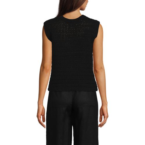 Women's Blend Texture U Neck Vest Sweater - image 3