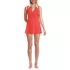 Women's Polo Collar Tie Front Swim Dress Swimsuit, alternative image