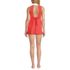 Women's Polo Collar Tie Front Swim Dress Swimsuit, alternative image