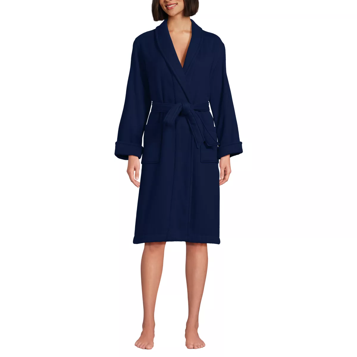 Women's Cotton Terry Knee Length Spa Bath Robe