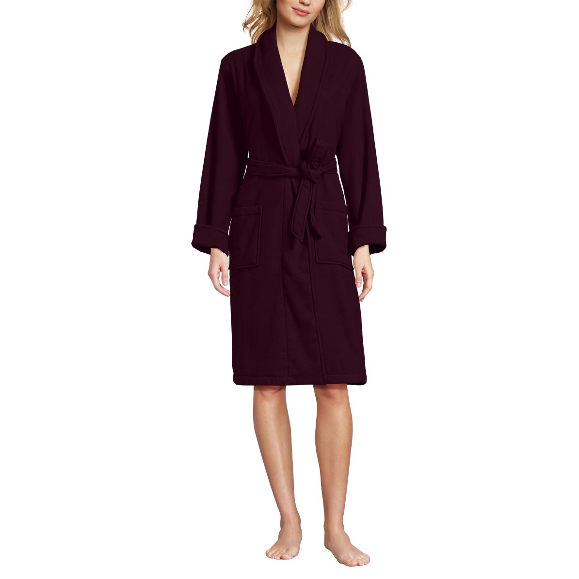 Women's Cotton Terry Knee Length Spa Bath Robe