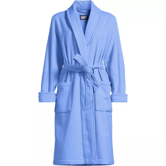 Women's Plus Size Cotton Terry Knee Length Spa Bath Robe - primary