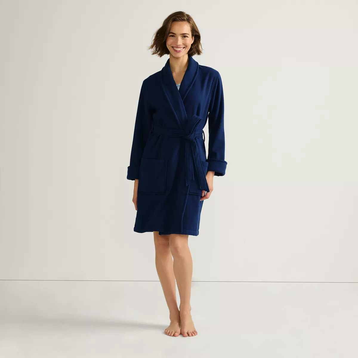Women's Cotton Terry Knee Length Spa Bath Robe