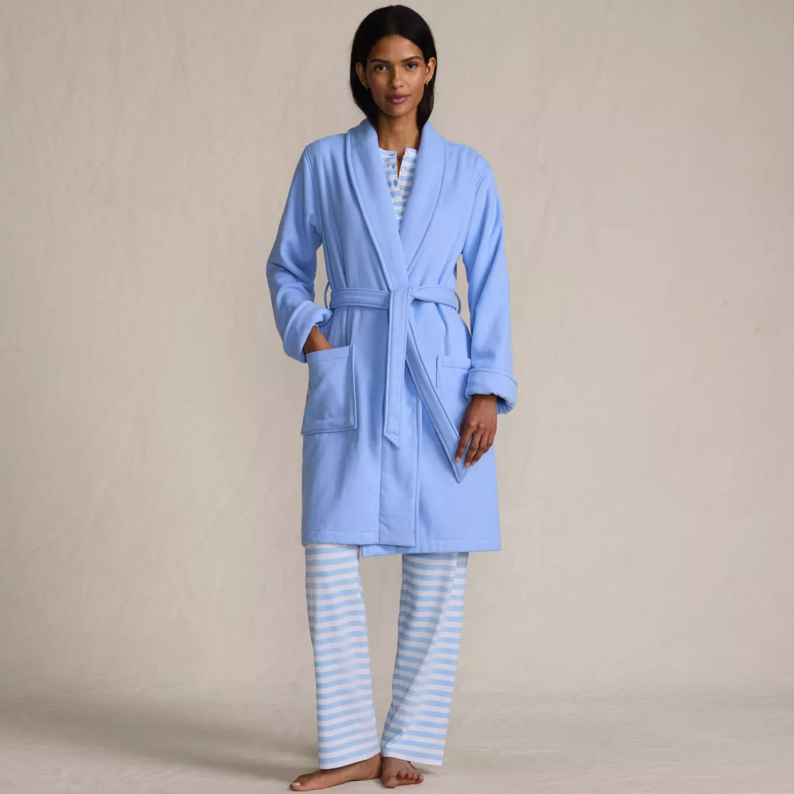 Women's Cotton Terry Knee Length Spa Bath Robe