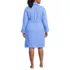 Women's Plus Size Cotton Terry Knee Length Spa Bath Robe, Back