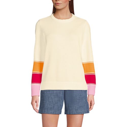 Women's Drifter Crew Neck Jersey Pull Over Sweater, Front