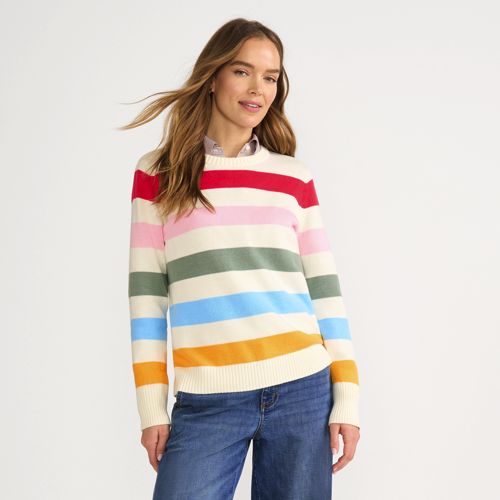 Women's Drifter Crew Neck Jersey Pull Over Sweater, Front