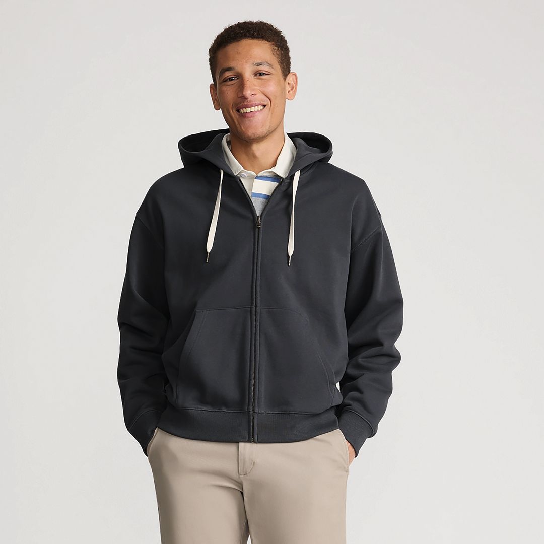 Men's Long Sleeve French Terry Full Zip Hoodie