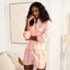 Women's Cotton Poplin 2 Piece Pajama Set - Long Sleeve Top and Shorts with Piping, alternative image