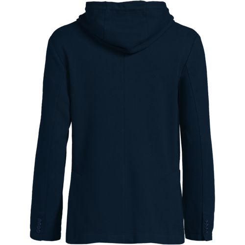  Lands' End Strick-blazer Mit Abnehmbarer Kapuze, Herren, Größe:44-46 Regular, Blau, Elasthan/baumwoll-mischung/polyester-mischung, By Lands' End 